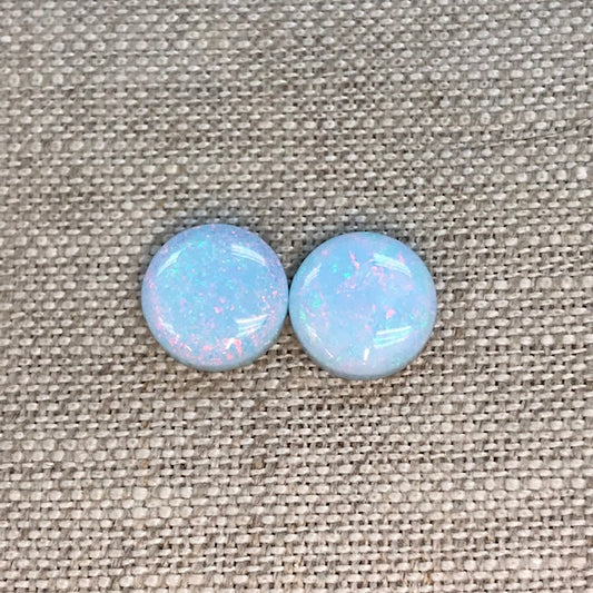 Sterling Opal 10mm Round Cabochon Set