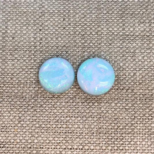 Sterling Opal 10mm Round Cabochon Set