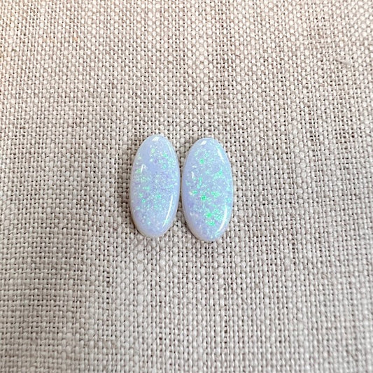 Sterling Opal 16x8mm Oval Set