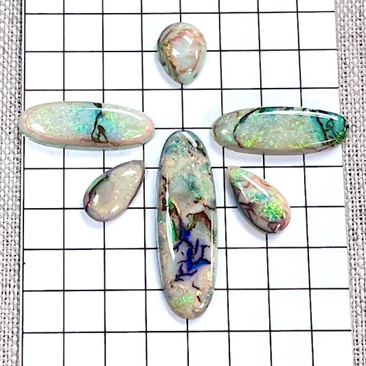 Sterling Opal Cabochon Set