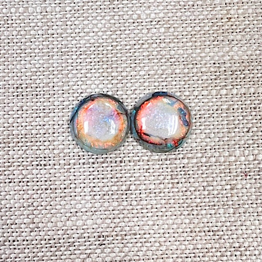 Sterling Opal 10mm Round Cabochon Set