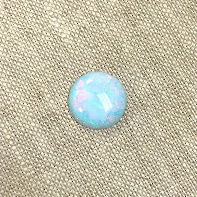 Sterling Opal 14mm Round Cabochon