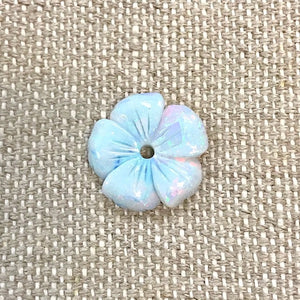 Sterling Opal Carved Flower