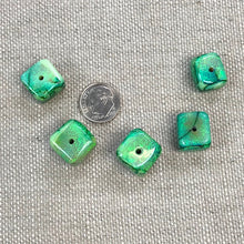 Sterling Opal Chunky Free Form Square Beads -- Set of 5