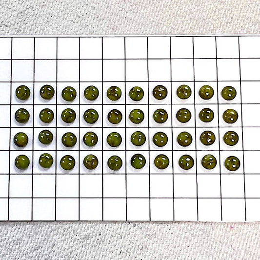 Sonoran Gold Turquoise 4mm Round Calibrated Cabochon Set - 40 Pieces