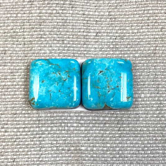 Tonopah Nevada Turquoise Cabochon Pair