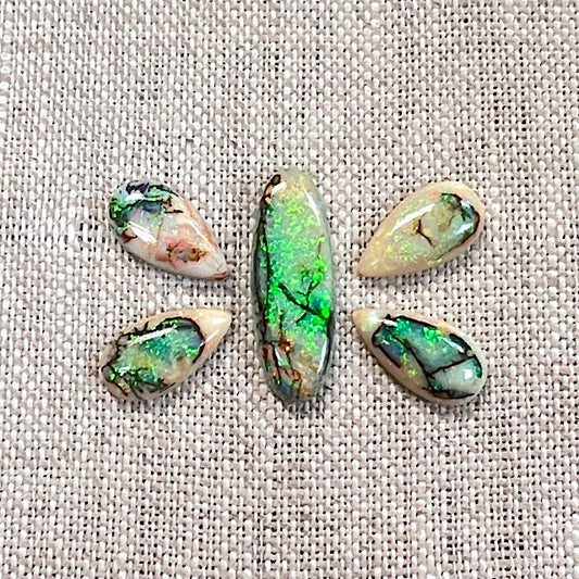 Sterling Opal Cabochon Set