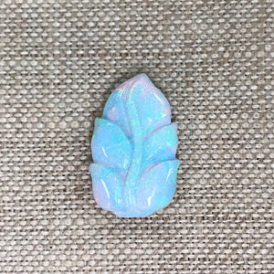 Sterling Opal Carved Leaf