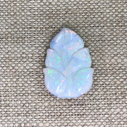 Sterling Opal Carved Leaf