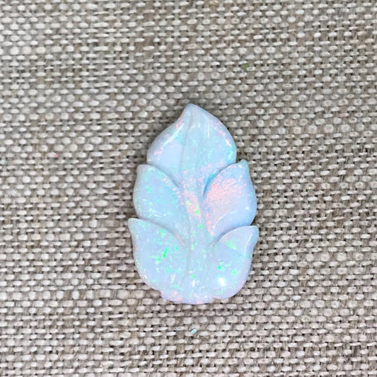 Sterling Opal Carved Leaf