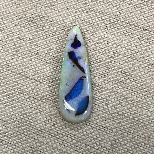 Sterling Opal 10x30mm Long Pear Cabochon