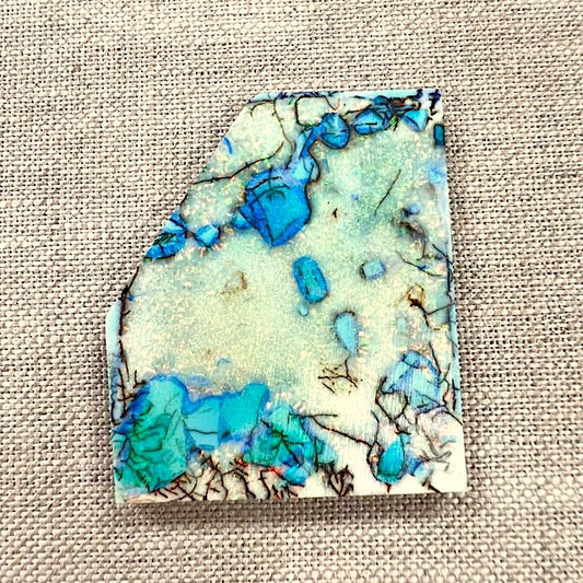 Sterling Opal Backed Rough Slab - 11 grams