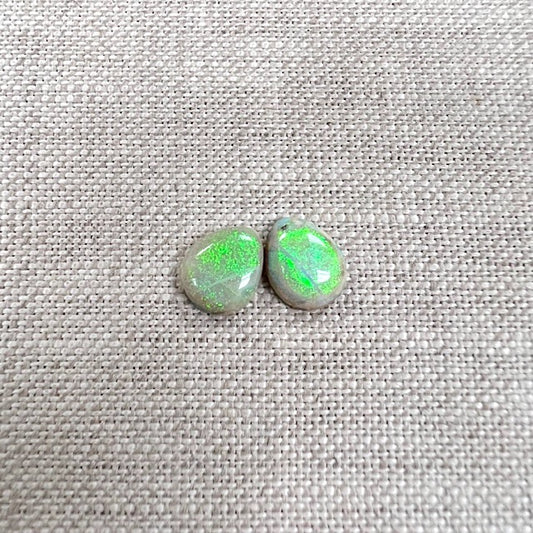 Sterling Opal 8x10mm Pear Cabochon Set