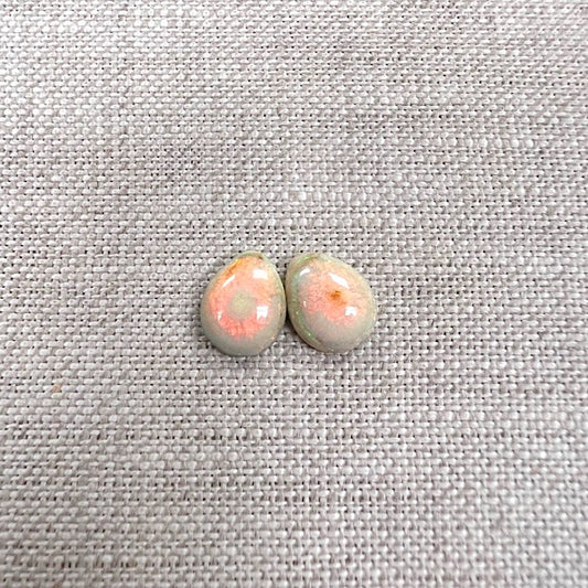 Sterling Opal 8x10mm Pear Cabochon Set