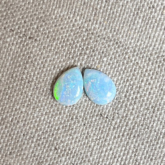 Sterling Opal 10x14mm Pear Cabochon Set