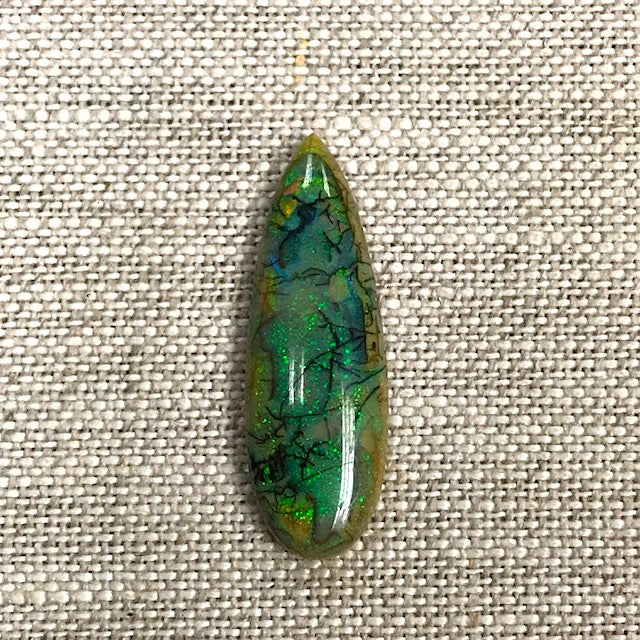 Sterling Opal 10x30mm Pear Cabochon