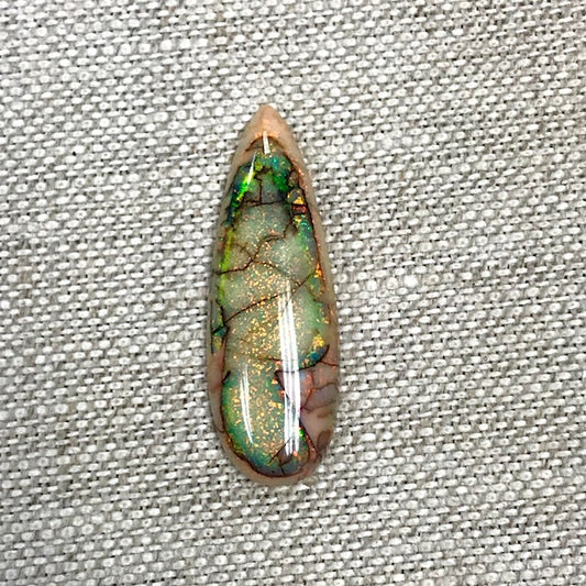 Sterling Opal 10x30mm Long Pear Cabochon