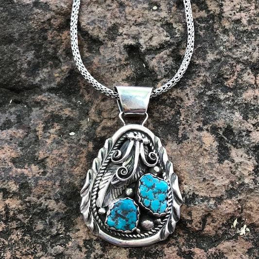 Sleeping Beauty Turquoise Pendant