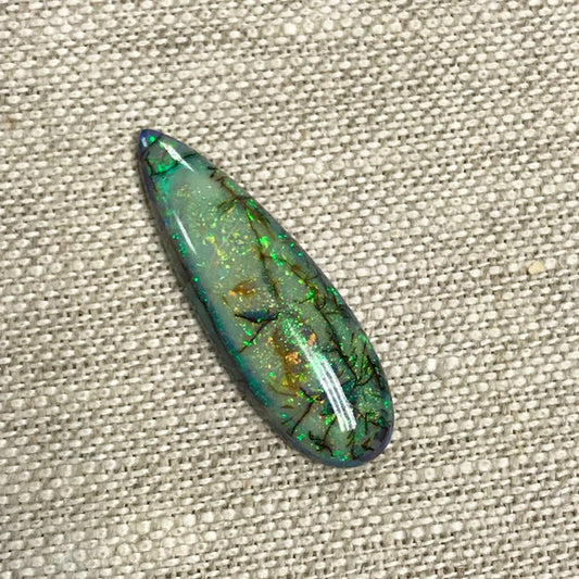 Sterling Opal 10x30mm Long Pear Cabochon