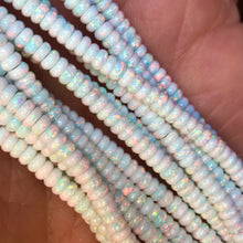Sterling Opal 3mm Rondelles 16" Strands