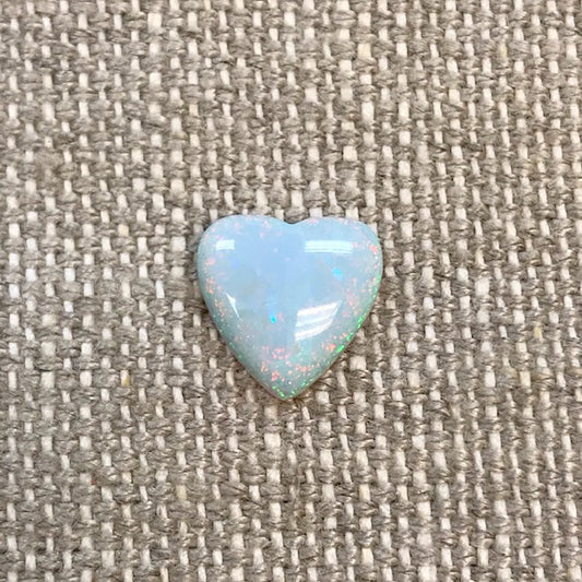 Sterling Opal 12mm Heart Cabochon