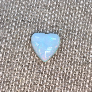 Sterling Opal 12mm Heart Cabochon