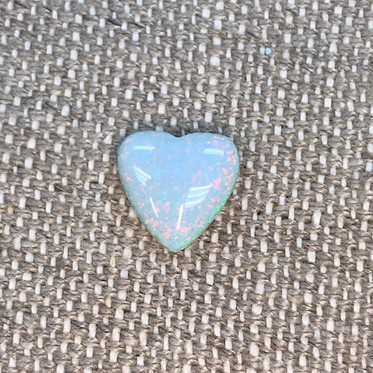 Sterling Opal 12mm Heart Cabochon