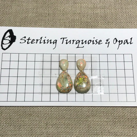 Sterling Opal Cabochon Set