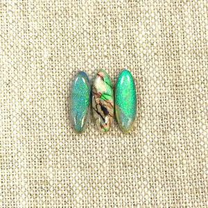 Sterling Opal 5x15 Oval Cabochon Set of 3