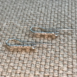 STO Hammered Polished Sterling Silver Ear Wire Set