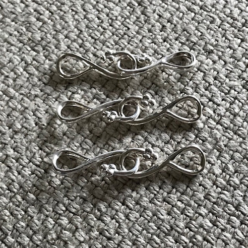 STO Polished Sterling Silver Clasp Set