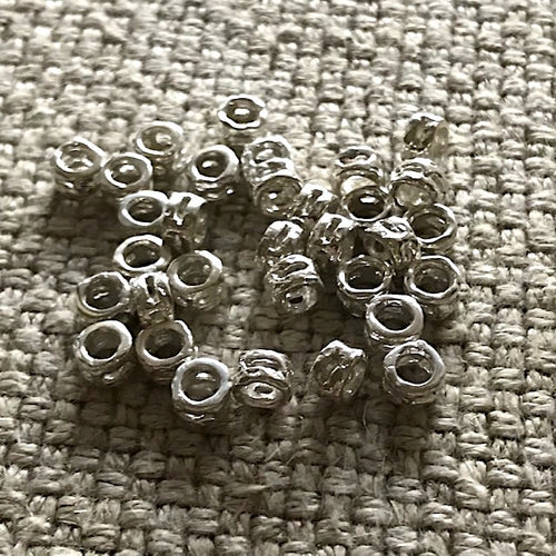 STO Sterling Silver Polished 2-Rib Spacer Bead