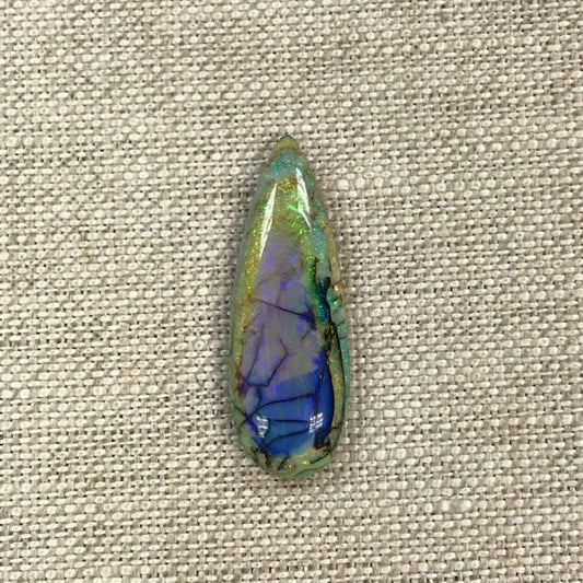 Sterling Opal 10x30mm Long Pear Cabochon