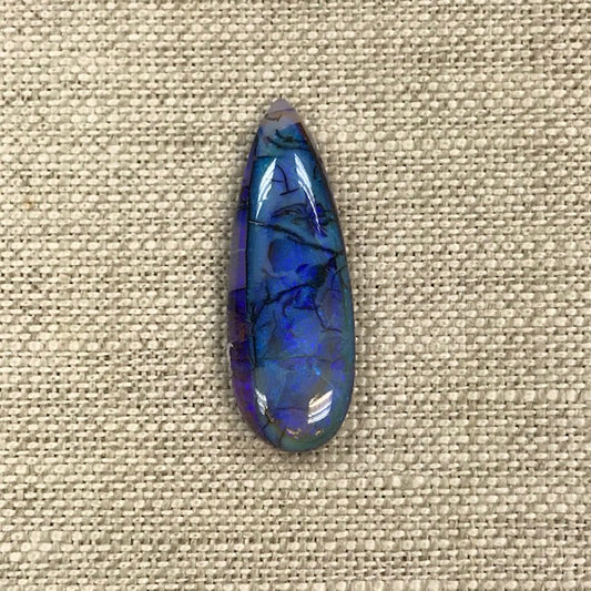 Sterling Opal 10x30mm Long Pear Cabochon