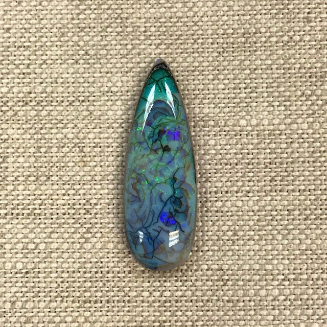 Sterling Opal 10x30mm Long Pear Cabochon