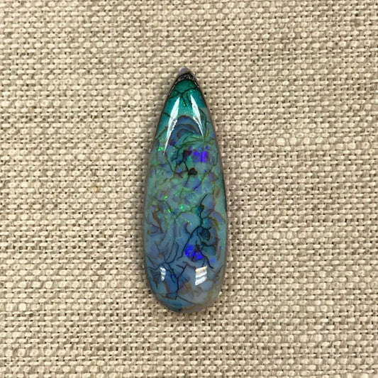 Sterling Opal 10x30mm Long Pear Cabochon